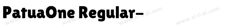 PatuaOne Regular字体转换